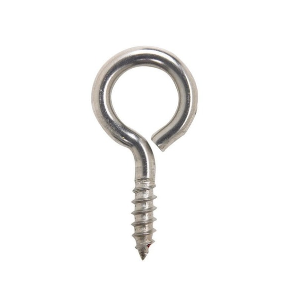 Hampton Hampton 3/16 in. D X 1-5/8 in. L Polished Stainless Steel Screw Eye 60 lb. cap. 1 pk 02-3468-801 - main